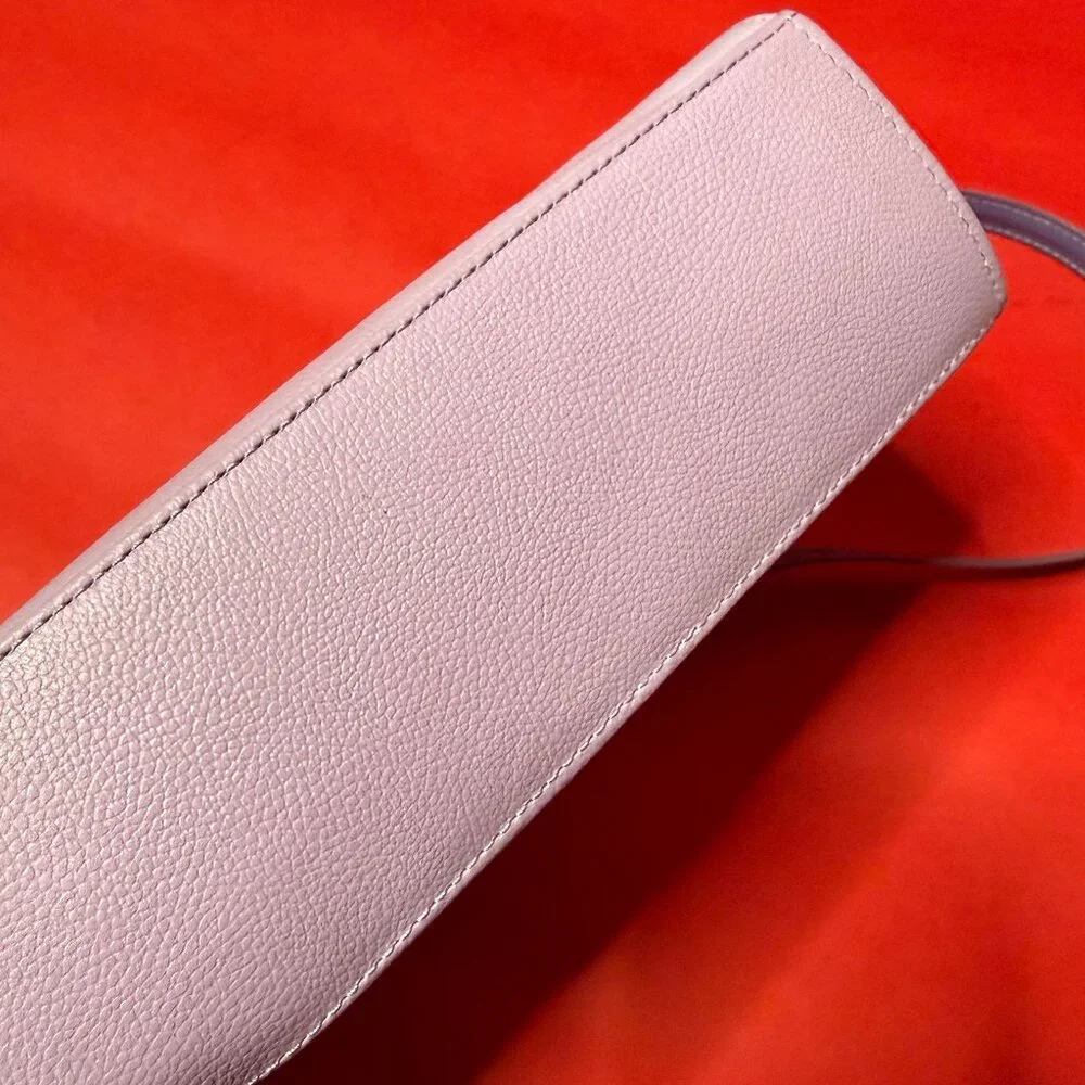 Min & Mon Leather Crossbody Bag – Lavender & Lilac with Neon Green Accents - Picture 8 of 12